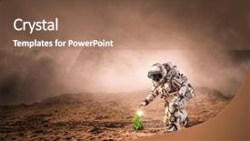  Presentation with planet mars - PPT theme enhanced with there is life on other background and a coral colored foreground