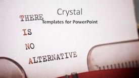  Presentation with alternative - Colorful presentation design enhanced with there-is-no-alternative-phrase backdrop and a sky blue colored foreground