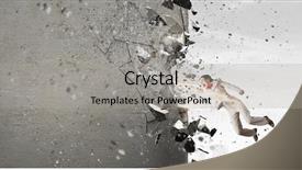  Presentation with crash - Amazing PPT theme having there is no barriers backdrop and a light gray colored foreground