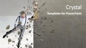  Presentation with crash - Slides featuring there is no barriers background and a gray colored foreground