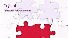  Presentation with red puzzle - Presentation theme with there is no two elements red puzzle background and a sky blue colored foreground