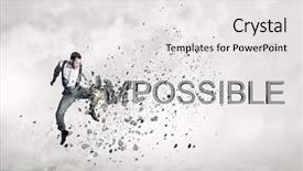  Presentation with media - Presentation having there is nothing impossible mixed background and a white colored foreground
