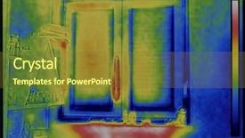  Presentation with infrared - Cool new presentation design with thermal analysis - heat loss through window infrared backdrop and a  colored foreground