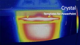  Presentation with thermal insulation - Slide deck consisting of thermal analysis - thermography testing oven insulation background and a navy blue colored foreground