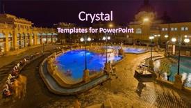  Presentation with hungary travel - Presentation design enhanced with thermal bath spa in budapest background and a wine colored foreground