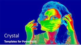  Presentation with covid coronavirus - Beautiful presentation design featuring thermal-camera-picture-detecting-infected backdrop and a black colored foreground