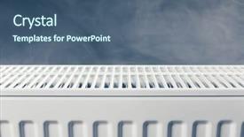  Presentation with steam engineering - Beautiful theme featuring thermal engineering - heating radiator with warm steam backdrop and a ocean colored foreground
