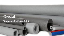  Presentation with thermal insulation - Colorful slide set enhanced with thermal engineering - insulation for pipes isolated backdrop and a gray colored foreground