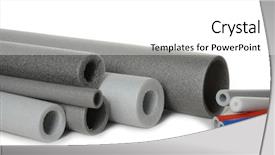  Presentation with thermal insulation - Amazing presentation theme having thermal engineering - insulation for pipes isolated backdrop and a white colored foreground