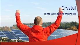  Presentation with solar panel - Theme having clipboard closeup ward round patient background and a  colored foreground.