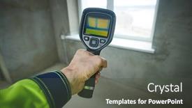  Presentation with imaging - Beautiful presentation design featuring thermal-imaging-camera-inspection backdrop and a dark gray colored foreground