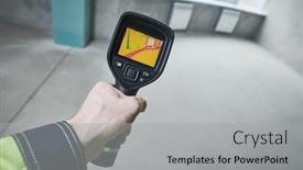  Presentation with imaging - Presentation theme with thermal-imaging-camera-inspection background and a light gray colored foreground