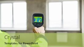  Presentation with imaging - Presentation design having thermal-imaging-camera-inspection background and a yellow colored foreground