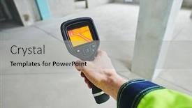  Presentation with imaging - Presentation consisting of thermal-imaging-camera-inspection background and a light gray colored foreground