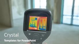  Presentation with imaging - Presentation theme consisting of thermal-imaging-camera-inspection background and a gray colored foreground