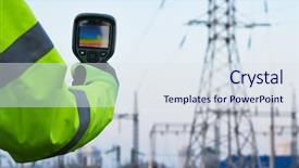  Presentation with thermal energy - Presentation consisting of thermal imaging inspection of electrical background and a sky blue colored foreground