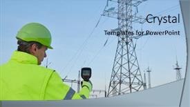  Presentation with electrical engineering - Colorful presentation enhanced with thermal imaging inspection of electrical backdrop and a light blue colored foreground