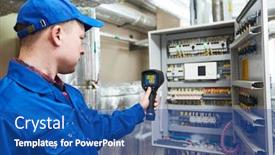  Presentation with inspection - Slides consisting of thermal-imaging-inspection-of-electrical background and a ocean colored foreground