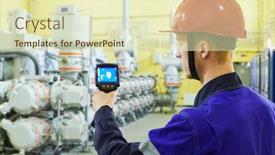  Presentation with imaging - Slide set having thermal-imaging-inspection-of-electrical background and a soft green colored foreground