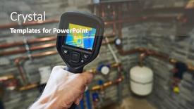  Presentation with imaging - Beautiful PPT theme featuring thermal-imaging-inspection-of-heating backdrop and a gray colored foreground
