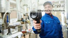  Presentation with imaging - Presentation theme having thermal-imaging-inspection-of-plumbing background and a sky blue colored foreground