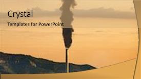  Presentation with fume - Audience pleasing presentation theme consisting of thermal plant with black fume backdrop and a coral colored foreground