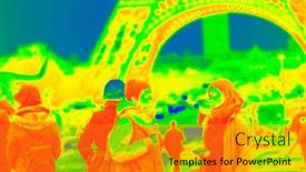  Presentation with covid coronavirus - Slide deck featuring thermal-scanner-detecting-infected-people background and a gold colored foreground