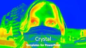  Presentation with scanner - Theme featuring thermal-scanner-detecting-infected-people background and a shamrock green colored foreground