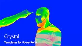  Presentation with spread - Theme having thermal-scanner-detecting-infected-people background and a dark gray colored foreground