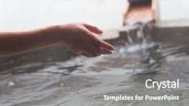  Presentation with hot spring - Slide set consisting of thermal water - check the temperature by using background and a gray colored foreground