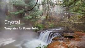  Presentation with thermal cars - Amazing slide set having thermal-waterfall-on-kerosene-creek backdrop and a gray colored foreground