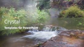  Presentation with new zealand - Colorful PPT theme enhanced with thermal-waterfall-on-kerosene-creek backdrop and a seafoam green colored foreground
