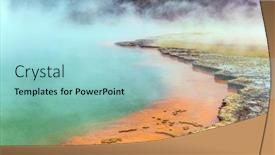  Presentation with alice in wonderland - Amazing slide deck having thermal-wonderland-of-hot-waters backdrop and a light blue colored foreground