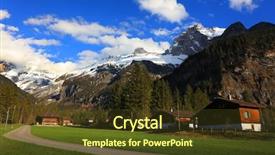  Presentation with luxury resort nature - PPT theme featuring thermes de vals - kandersteg resort canton bern background and a  colored foreground