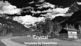  Presentation with switzerland - PPT layouts featuring thermes de vals - kandersteg resort canton bern background and a  colored foreground