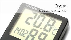  Presentation with electronic - Beautiful slide deck featuring thermo electric - electronic thermometer backdrop and a white colored foreground