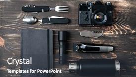  Presentation with concept - Slide set with thermo electric - trip concept - items background and a  colored foreground