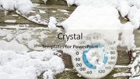  Presentation with mercury - PPT layouts enhanced with thermometer in the snow background and a light gray colored foreground