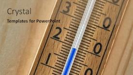  Presentation with closeup of ground spices cumin - Theme featuring thermometer-showing-19-degrees-closeup background and a coral colored foreground