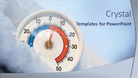  Presentation with winter weather - PPT layouts having thermometer-with-celsius-scale background and a sky blue colored foreground