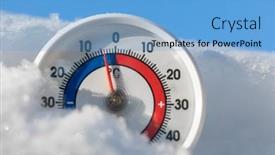  Presentation with temperature - Slides with thermometer-with-celsius-scale background and a  colored foreground