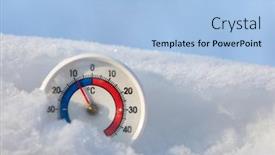  Presentation with temperature - Presentation featuring thermometer-with-celsius-scale background and a  colored foreground