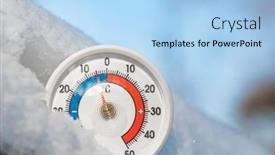  Presentation with temperature - Presentation enhanced with thermometer-with-celsius-scale background and a light blue colored foreground