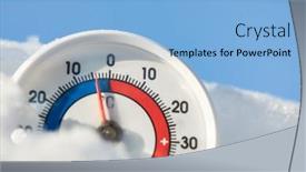  Presentation with temperature - Slide set with thermometer-with-celsius-scale background and a light blue colored foreground