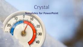  Presentation with weather climate - Slide set with thermometer-with-celsius-scale background and a light blue colored foreground