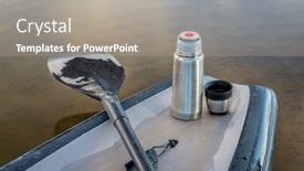  Presentation with hot tea - PPT layouts with thermos-bottle-and-hot-tea background and a gray colored foreground