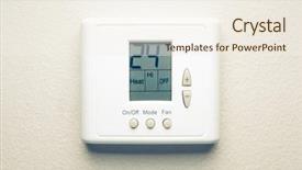  Presentation with climate - Beautiful PPT theme featuring digital climate control backdrop and a sky blue colored foreground