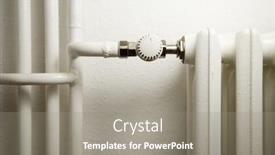  Presentation with pipes - Presentation theme featuring thermostat-between-heating-and-heating background and a gray colored foreground