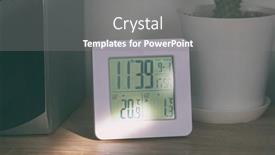  Presentation with wooden - Presentation design enhanced with thermostat-on-the-wooden-table background and a gray colored foreground
