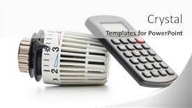  Presentation with calculator - PPT layouts enhanced with thermostatic-valve-head-with-calculator background and a white colored foreground